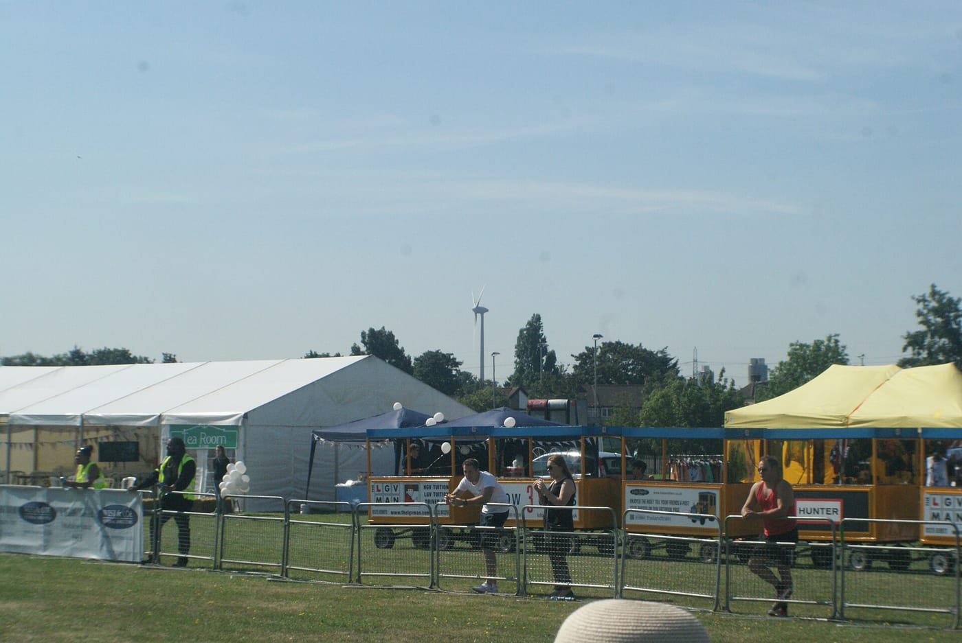Old Dagenham Park — View of the wind turbine at Dagenham Ford from Old Dagenham Park