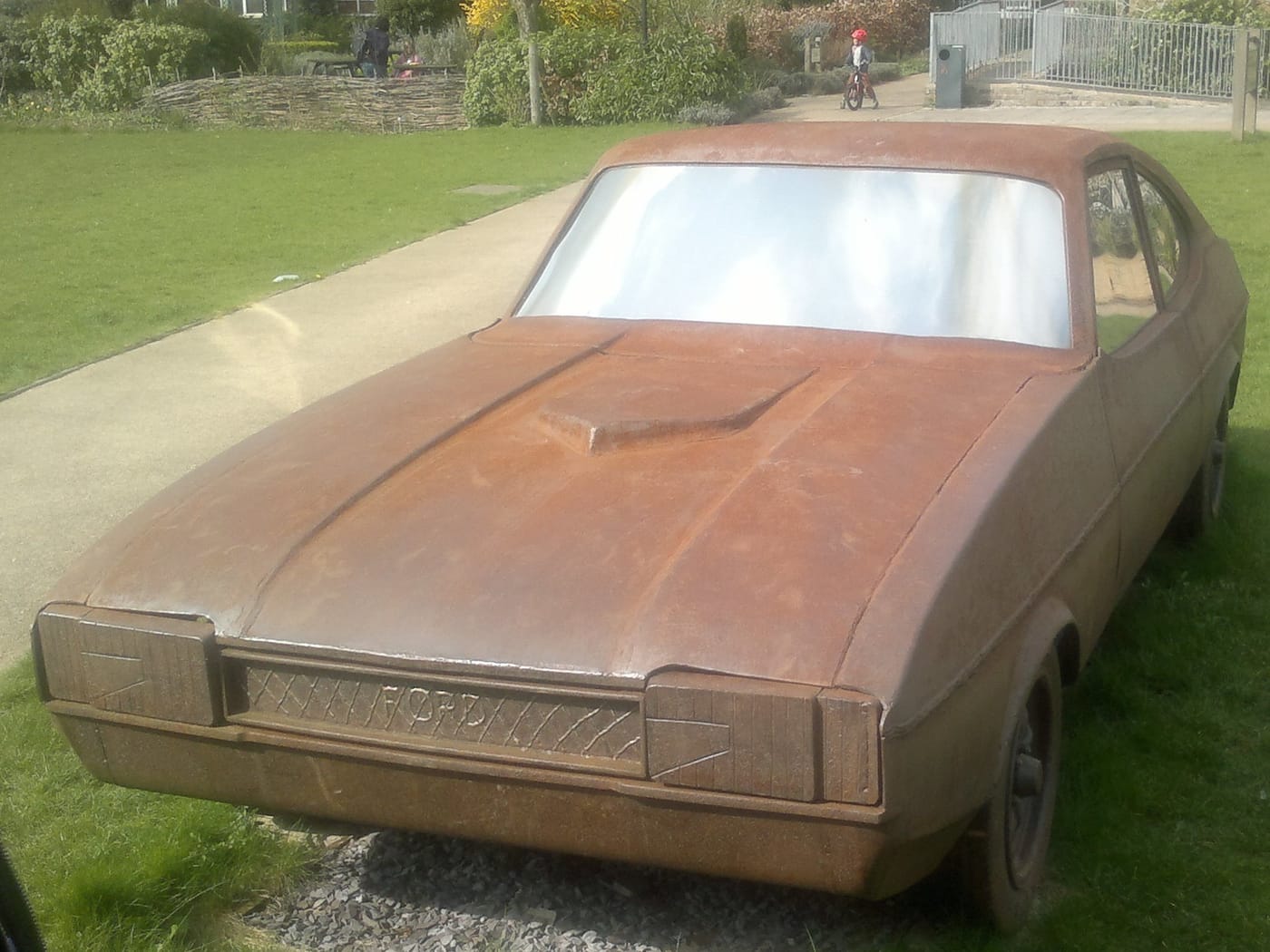 Valence House Museum — View of a metal sculpture of a Capri outside Valence House Museum (geograph 4427968)
