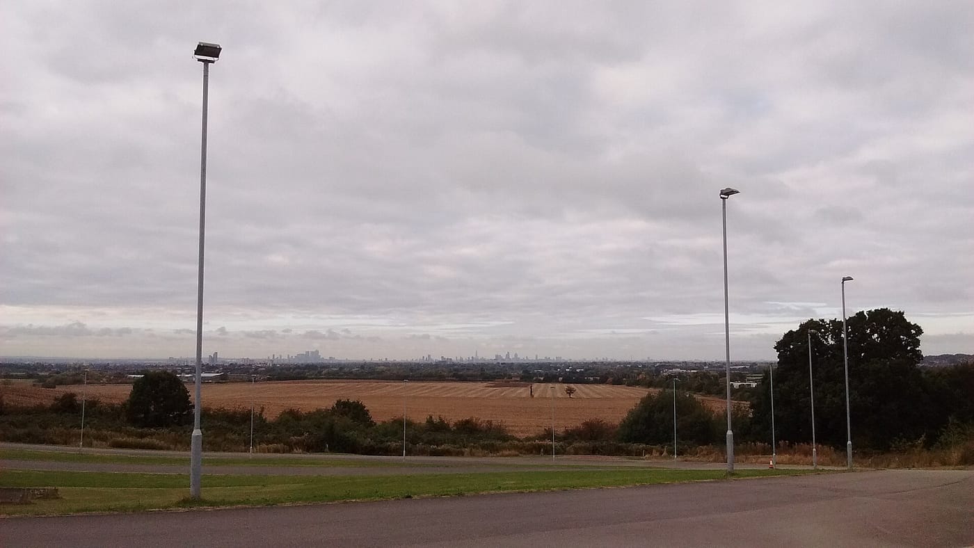 Redbridge Cycling Centre — View of London from Redbridge Cycling Centre